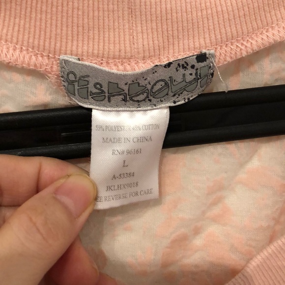 Blush pink sheer top with flower pattern - Picture 5 of 5